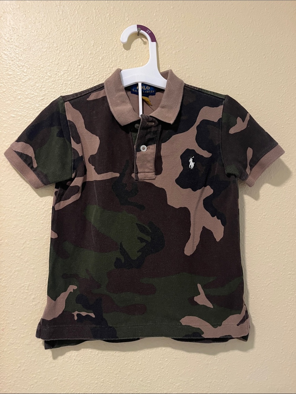Polo by Ralph Lauren Boys' Camo Polo - Green/Brown/Black Shirt